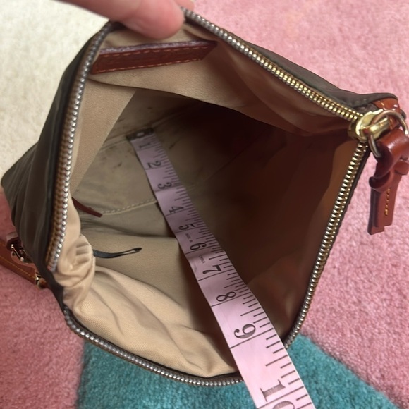 Dooney & Bourke Brown Fold-Over Magnetic Wristlet Bag - Picture 14 of 17